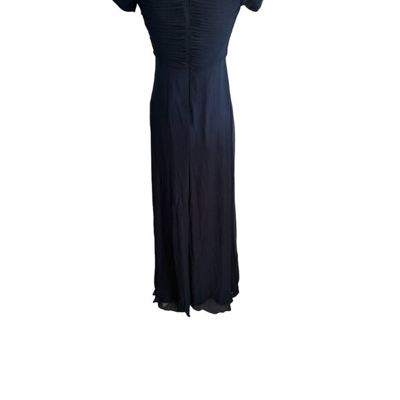 TADSHI SHOJI Vintage Navy Blue Maxi Occasion Gown Size 4 - Picture 11 of 14